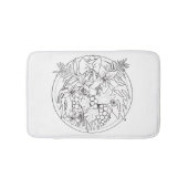 Schilder het afbeelding zelf een tropisch patroon badmat (Voorkant)