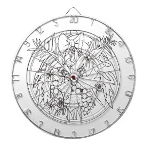 Schilder het afbeelding zelf een tropisch patroon dartbord