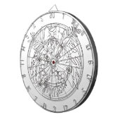 Schilder het afbeelding zelf een tropisch patroon dartbord (Voorkant Rechts)