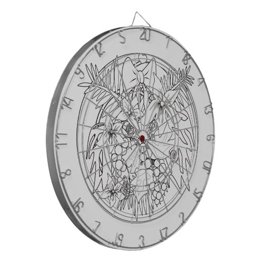 Schilder het afbeelding zelf een tropisch patroon dartbord (Voorkant Links)