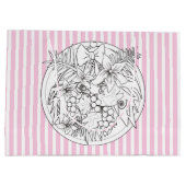 Schilder het afbeelding zelf een tropisch patroon groot cadeauzakje (Achterkant)