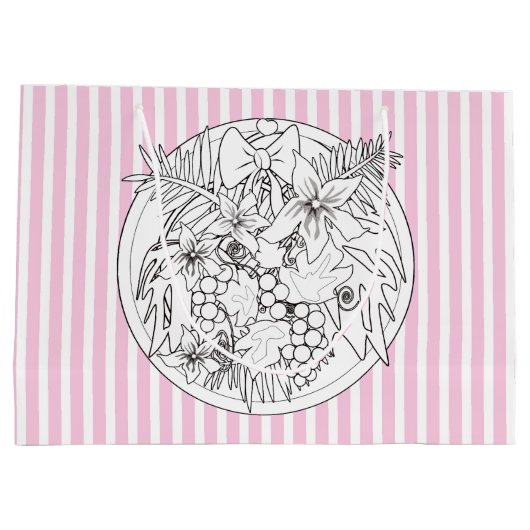 Schilder het afbeelding zelf een tropisch patroon groot cadeauzakje (Achterkant)