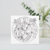 Schilder het afbeelding zelf een tropisch patroon kaart (Staand voorkant)