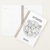 Schilder het afbeelding zelf een tropisch patroon planner (Display)