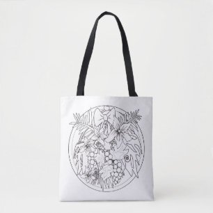 Schilder het afbeelding zelf een tropisch patroon tote bag