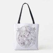 Schilder het afbeelding zelf een tropisch patroon tote bag (Achterkant)