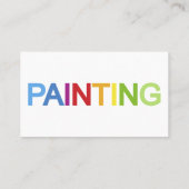 Schilder in uniform met een borstel in zijn hand visitekaartje (Achterkant)