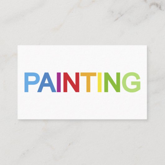 Schilder in uniform met een borstel in zijn hand visitekaartje (Achterkant)