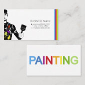 Schilder in uniform met een borstel in zijn hand visitekaartje (Voorkant / Achterkant)