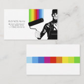 Schilder in uniform met een rol in zijn hand visitekaartje (Voorkant / Achterkant)