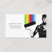 Schilder in uniform met een rol in zijn hand visitekaartje (Voorkant)