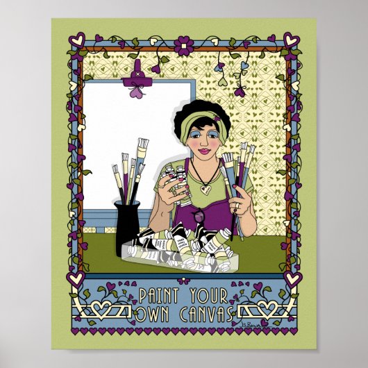 Schilder je eigen canvas_A_8x10 poster (Voorkant)