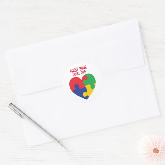 Schilder je hart eruit! Stickers (Envelop)