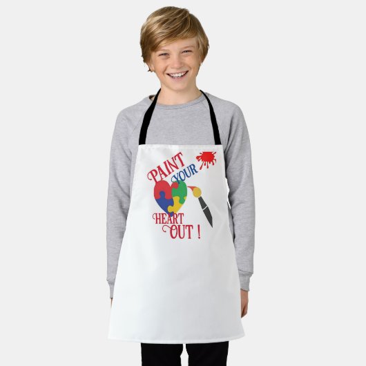 Schilder je hart uit, klein Schort (Gedragen)