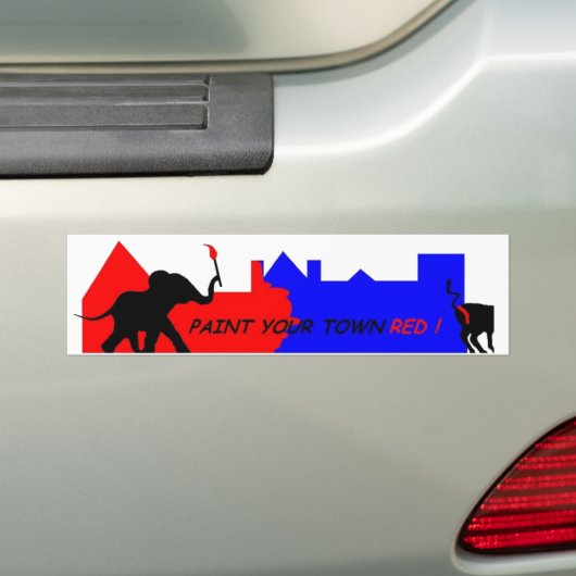 Schilder je Town Red! Bumpersticker (Op auto)