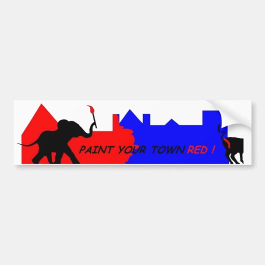 Schilder je Town Red! Bumpersticker (Voorkant)