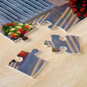 Schilder kijkt over het Middellandse-Zeegebied Zee Legpuzzel (Zijkant)