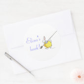 Schilder konijnenplaat ronde sticker (Envelop)