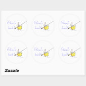 Schilder konijnenplaat ronde sticker (Vel)