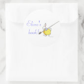 Schilder konijnenplaat ronde sticker (Tas)