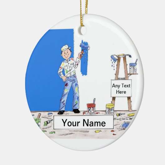 Schilder - Mannelijk Keramisch Ornament (Links)