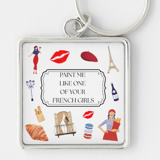Schilder me als een van je Franse meisjes - esthet Sleutelhanger (Voorkant)