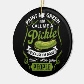 Schilder me groen en noem me een augurk omdat ik k keramisch ornament (Links)