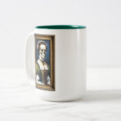 Schilder me tweekleurige koffiemok (Voorkant links)