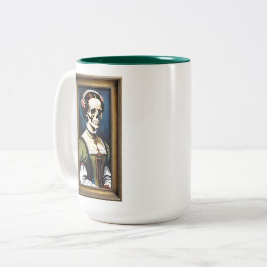 Schilder me tweekleurige koffiemok (Voorkant links)