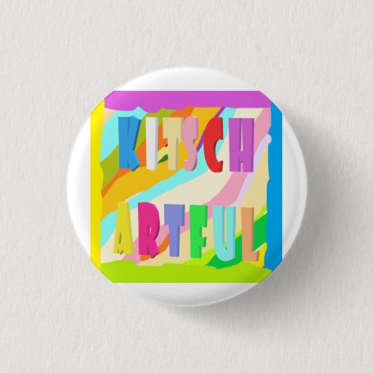 Schilder met helder kleurig design ronde button 3,2 cm (Voorkant)