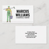 Schilder met Paint Roller apparatuur Visitekaartje (Voorkant / Achterkant)