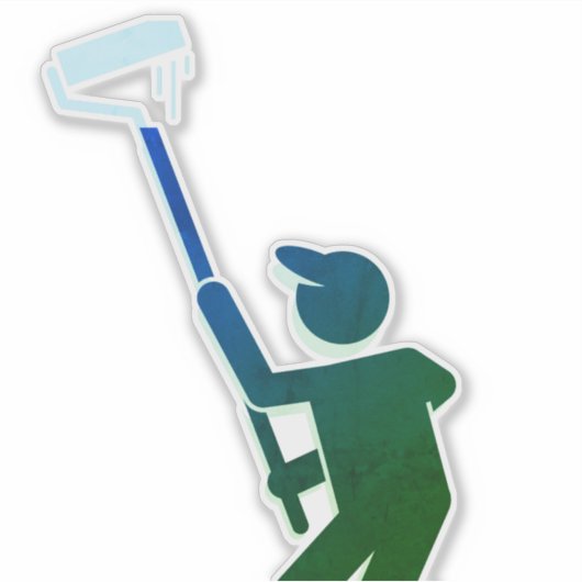 Schilder met Paint Roller Sticker (Voorkant)