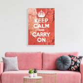 Schilder met rode schil Houd kalm in wit Canvas Afdruk (Insitu (Woonkamer))