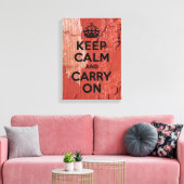 Schilder met rode schil Kalm houden Canvas Afdruk (Insitu (Woonkamer))