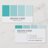 Schilder met turquoise verfchip Interior Design Visitekaartje (Voorkant / Achterkant)