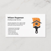 Schilder met verfrol | Bekwame koopman Visitekaartje (Achterkant)