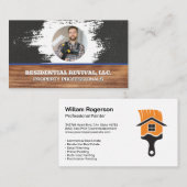 Schilder met verfrol | Bekwame koopman Visitekaartje (Voorkant / Achterkant)