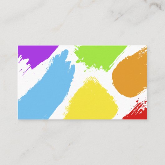 Schilder met visitekaartje voor rollen en verf (Achterkant)