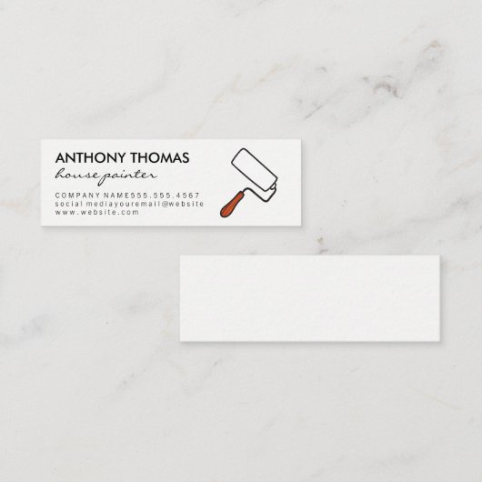 schilder mini visitekaartje (Voorkant / Achterkant)