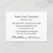 Schilder / Ontwerper / Stadsplanner Visitekaartje (Achterkant)