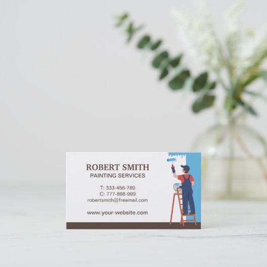 Schilder op het Visitekaartje van het schilderen v (Staand voorkant)