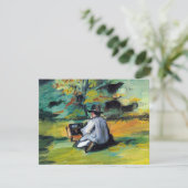 Schilder op het werk van Paul Cezanne,  Kunst (Staand voorkant)