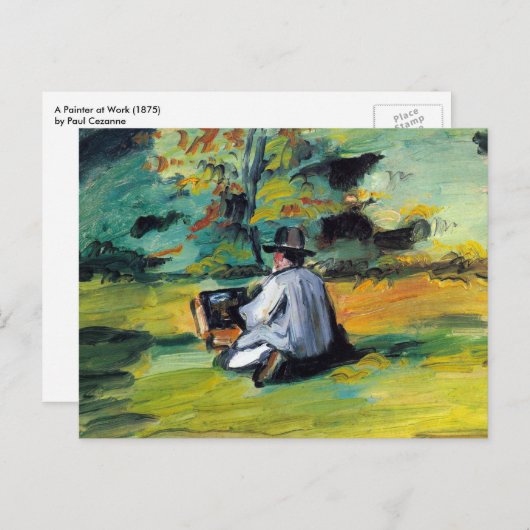 Schilder op het werk van Paul Cezanne,  Kunst Briefkaart (Voorkant / Achterkant)