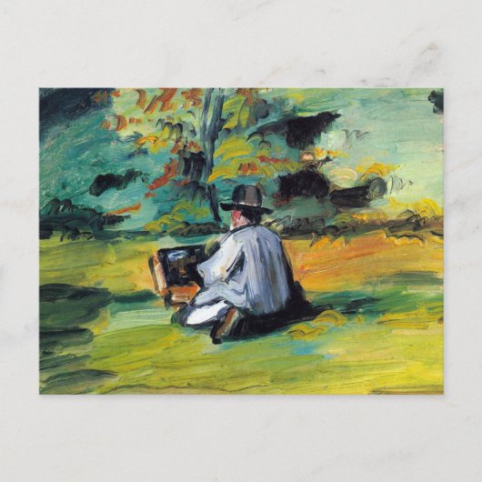 Schilder op het werk van Paul Cezanne,  Kunst Briefkaart (Voorkant)