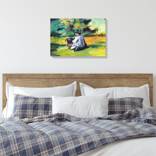 Schilder op het werk van Paul Cezanne,  Kunst Canvas Afdruk (Insitu (Slaapkamer))