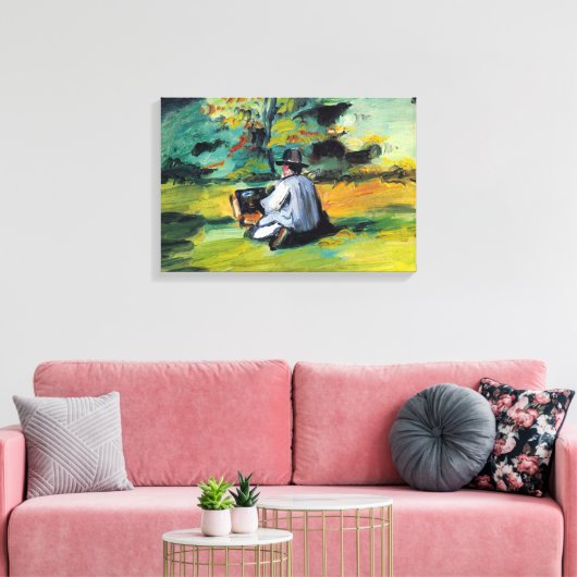 Schilder op het werk van Paul Cezanne,  Kunst Canvas Afdruk (Insitu (Woonkamer))