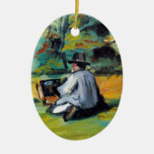 Schilder op het werk van Paul Cezanne, Kunst Keramisch Ornament (Voorkant)