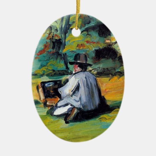 Schilder op het werk van Paul Cezanne, Kunst Keramisch Ornament (Voorkant)