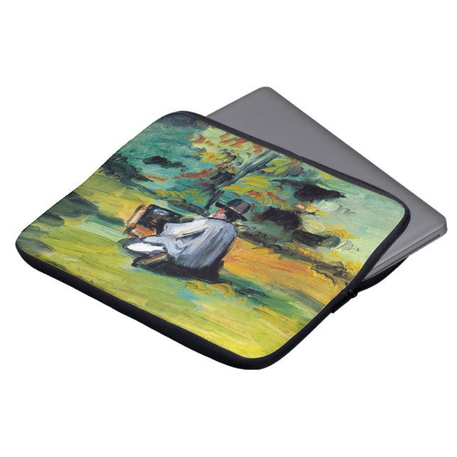 Schilder op het werk van Paul Cezanne,  Kunst Laptop Sleeve (Voorkant top)