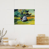 Schilder op het werk van Paul Cezanne,  Kunst Poster (Keuken)